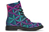 Flower Life Vibes Combat Boots Boots Electro Threads