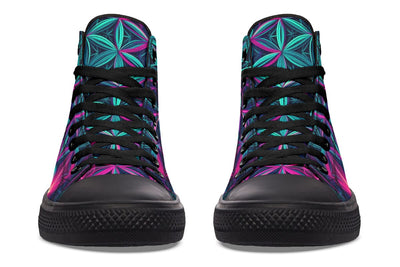 Flower Life Vibes High Top Shoes Hightops Electro Threads