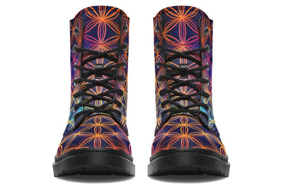 Flower Of Life Combat Boots Boots Electro Threads