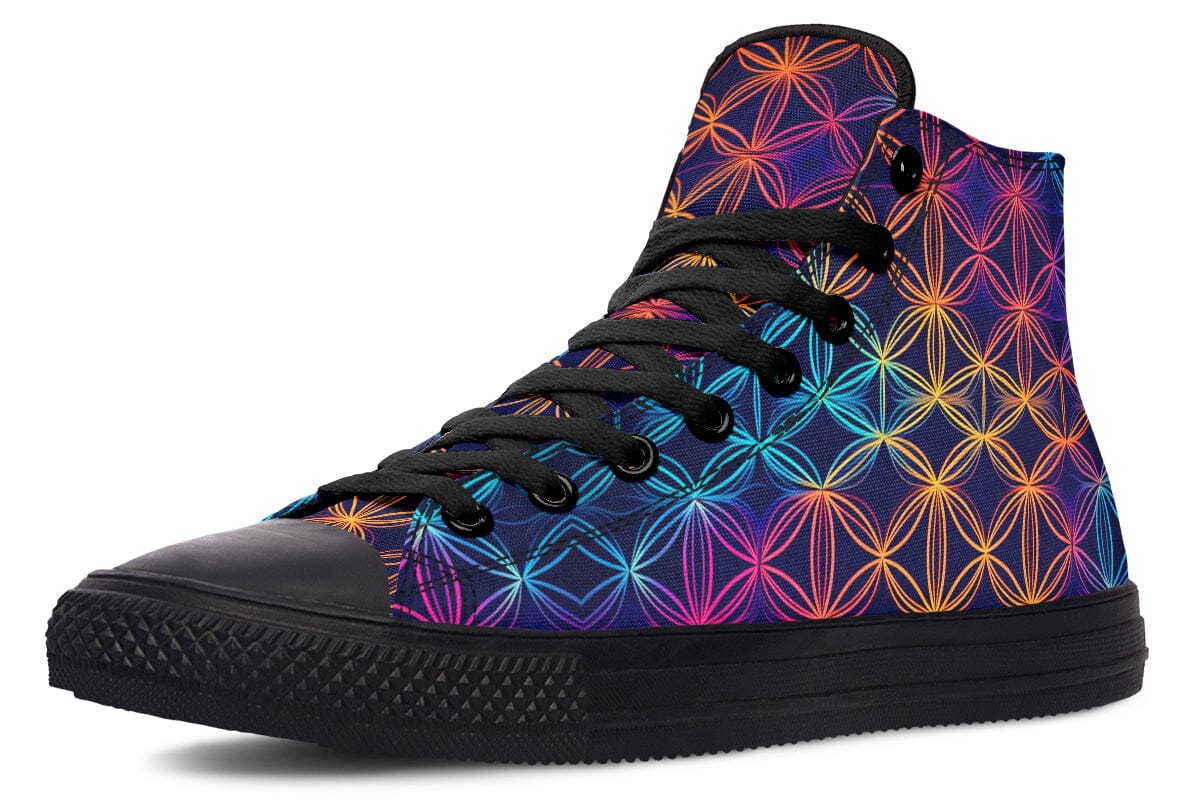 Flower Of Life High Top Shoes Hightops Electro Threads 