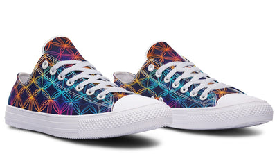 Flower Of Life Low Top Shoes Lowtops Electro Threads