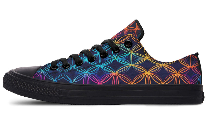 Flower Of Life Low Top Shoes Lowtops Electro Threads 