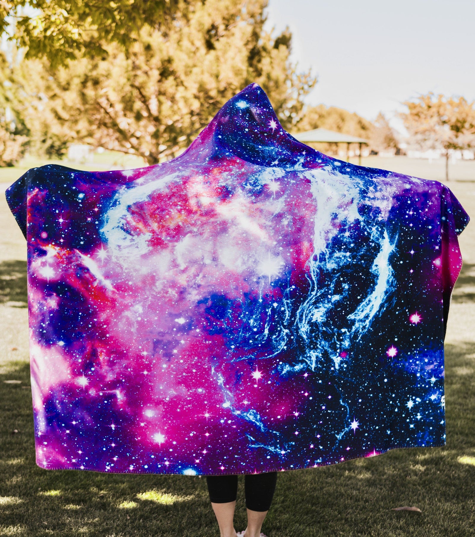 Galaxy 2.0 Black Sherpa Hooded Blanket Hooded Blanket Electro Threads 