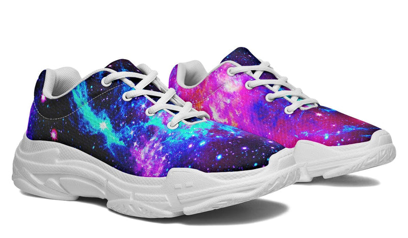 Galaxy Chunky Shoes Chunkysneakers Electro Threads Women's Chunky Sneakers White Sole US 5.5 / EU36