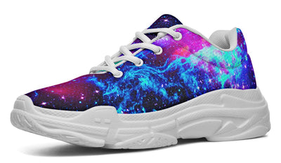 Galaxy Chunky Shoes Chunkysneakers Electro Threads Women's Chunky Sneakers White Sole US 5.5 / EU36