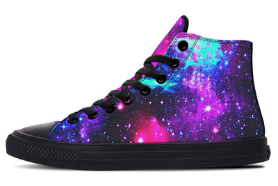 Galaxy High Top Shoes Hightops YWF Women's Hightops Black Sole US 5 / EU35.5