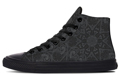 Ghost Mandala High Top Shoes Hightops YWF Women's Hightops Black Sole US 5 / EU35.5