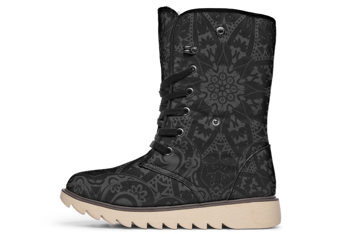 Ghost Mandala Moon Boots Polarboots Electro Threads Women's Moon Boots Cream White Sole US 4.5 / EU35