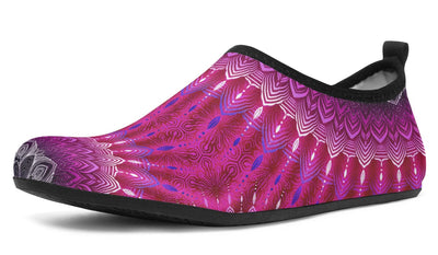 Glowing Mandala Barefoot Shoes Aquabarefootshoes YWF Women's Aqua Barefoot Shoes Black Sole US 3-4 / EU34-35