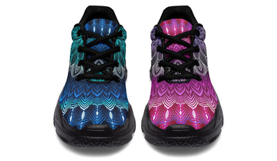 Glowing Mandala Chunky Shoes Chunkysneakers Electro Threads