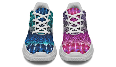 Glowing Mandala Chunky Shoes Chunkysneakers Electro Threads