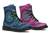 Glowing Mandala Combat Boots Boots YWF