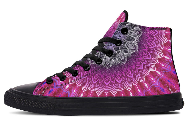 Glowing Mandala High Top Shoes Hightops YWF 