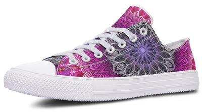 Glowing Mandala Low Top Shoes Lowtops Electro Threads