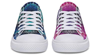 Glowing Mandala Low Top Shoes Lowtops Electro Threads