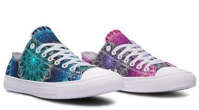 Glowing Mandala Low Top Shoes Lowtops Electro Threads