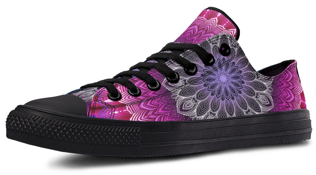 Glowing Mandala Low Top Shoes Lowtops Electro Threads 