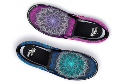 Glowing Mandala Slip on Shoes Slipons YWF