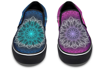 Glowing Mandala Slip on Shoes Slipons YWF