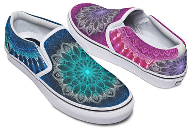 Glowing Mandala Slip on Shoes Slipons YWF