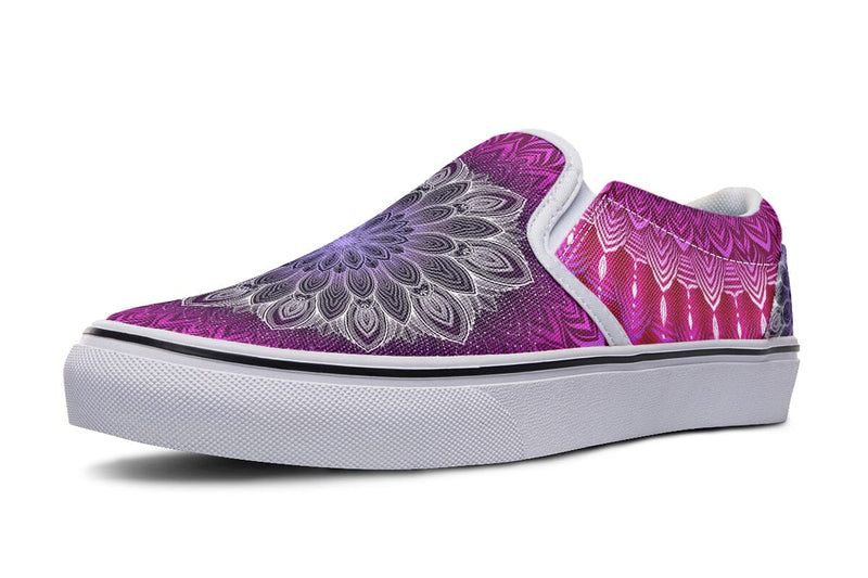 Glowing Mandala Slip on Shoes Slipons YWF 