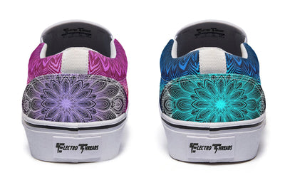 Glowing Mandala Slip on Shoes Slipons YWF