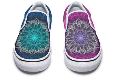 Glowing Mandala Slip on Shoes Slipons YWF