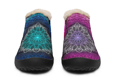 Glowing Mandala Winter Slippers WinterSlippers Electro Threads