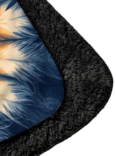 Indigo Feather Spiral Blanket Blanket Electro Threads