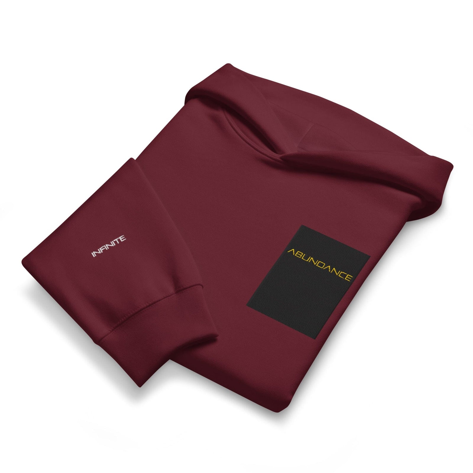 INFINITE ABUNDANCE Oversized heavyweight hoodie Electro Threads Maroon S 
