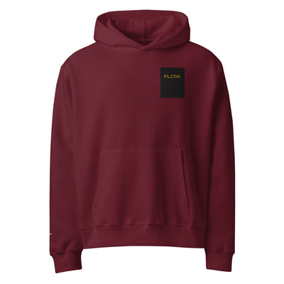 INFINITE FLOW Oversized heavyweight hoodie Electro Threads Maroon S