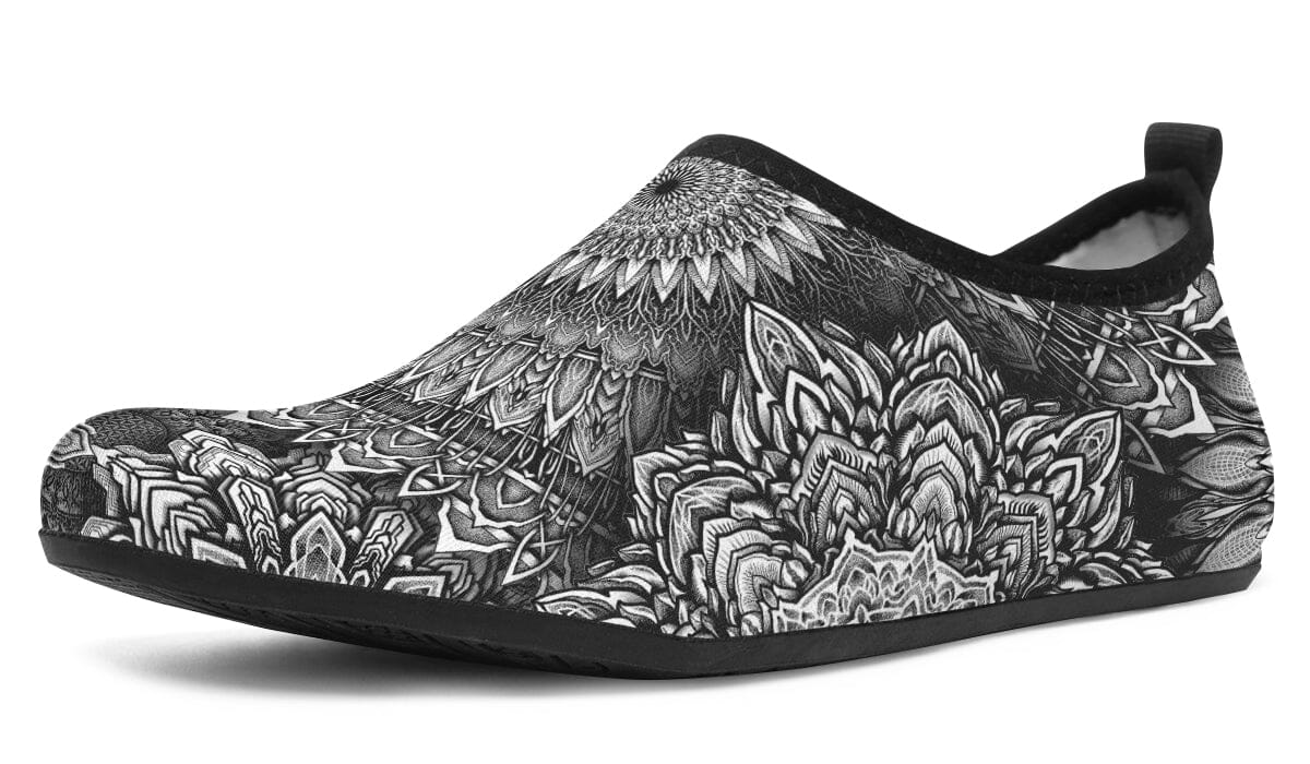 Mandala Bloom Barefoot Shoes Aquabarefootshoes YWF Women's Aqua Barefoot Shoes Black Sole US 3-4 / EU34-35