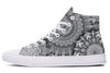 Mandala Bloom High Top Shoes Hightops YWF Women's Hightops White Sole US 5 / EU35.5