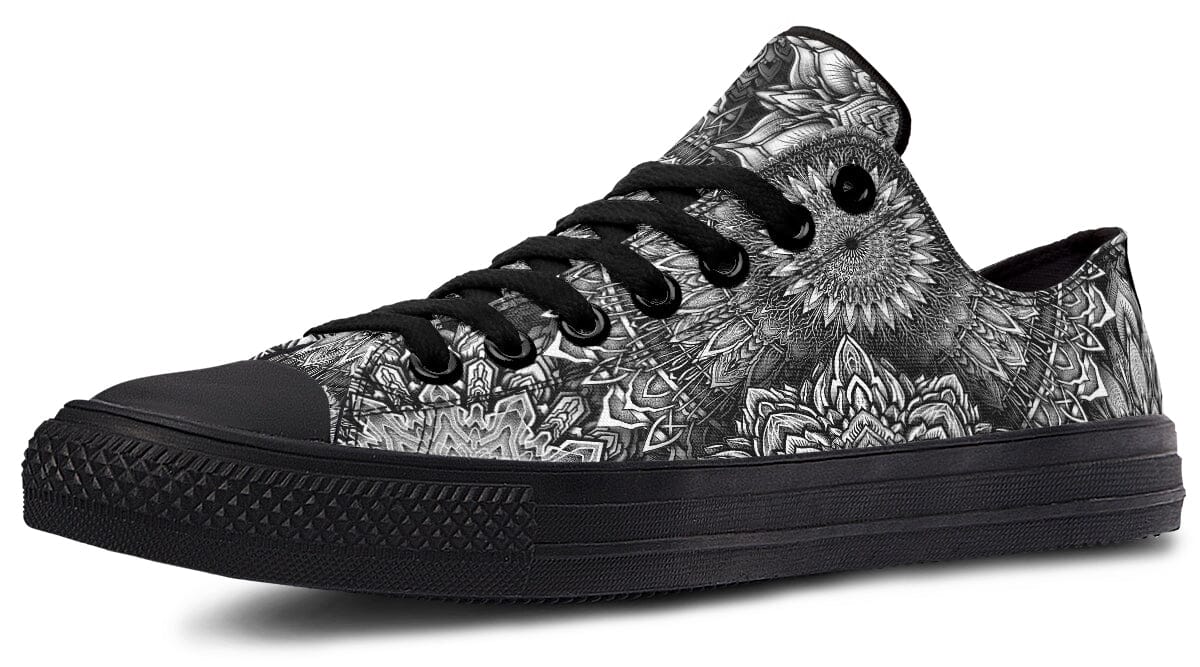 Mandala Bloom Low Top Shoes Lowtops Electro Threads 