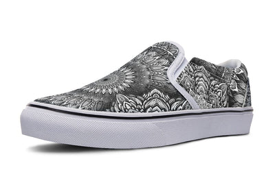 Mandala Bloom Slip on Shoes Slipons YWF