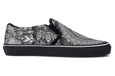 Mandala Bloom Slip on Shoes Slipons Electro Threads