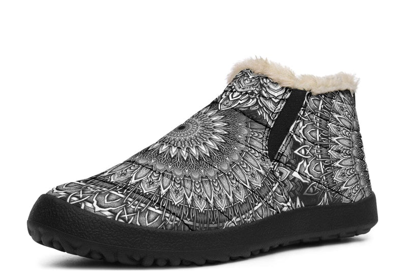 Mandala Bloom Winter Slippers WinterSlippers Electro Threads Women's Winter Slippers Black Sole US 4.5 / EU35