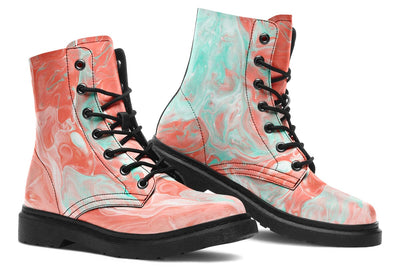 Marble Combat Boots Boots YWF