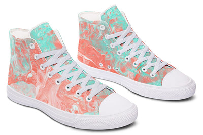 Marble High Top Shoes Hightops YWF