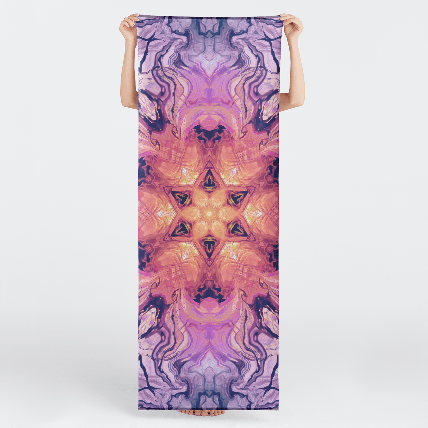 Marble Mandala Tropic Yoga Mat Towel - Electro Threads