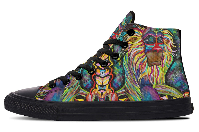 Meditating Rafiki High Top Shoes Hightops YWF 