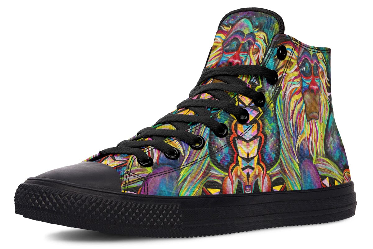 Meditating Rafiki High Top Shoes Hightops YWF 