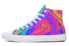 Melting Colors High Top Shoes Hightops YWF Women's Hightops White Sole US 5 / EU35.5