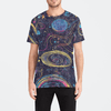 NEON SWIRLY SPACE MENS CREW Mens Velvet Tee Electro Threads