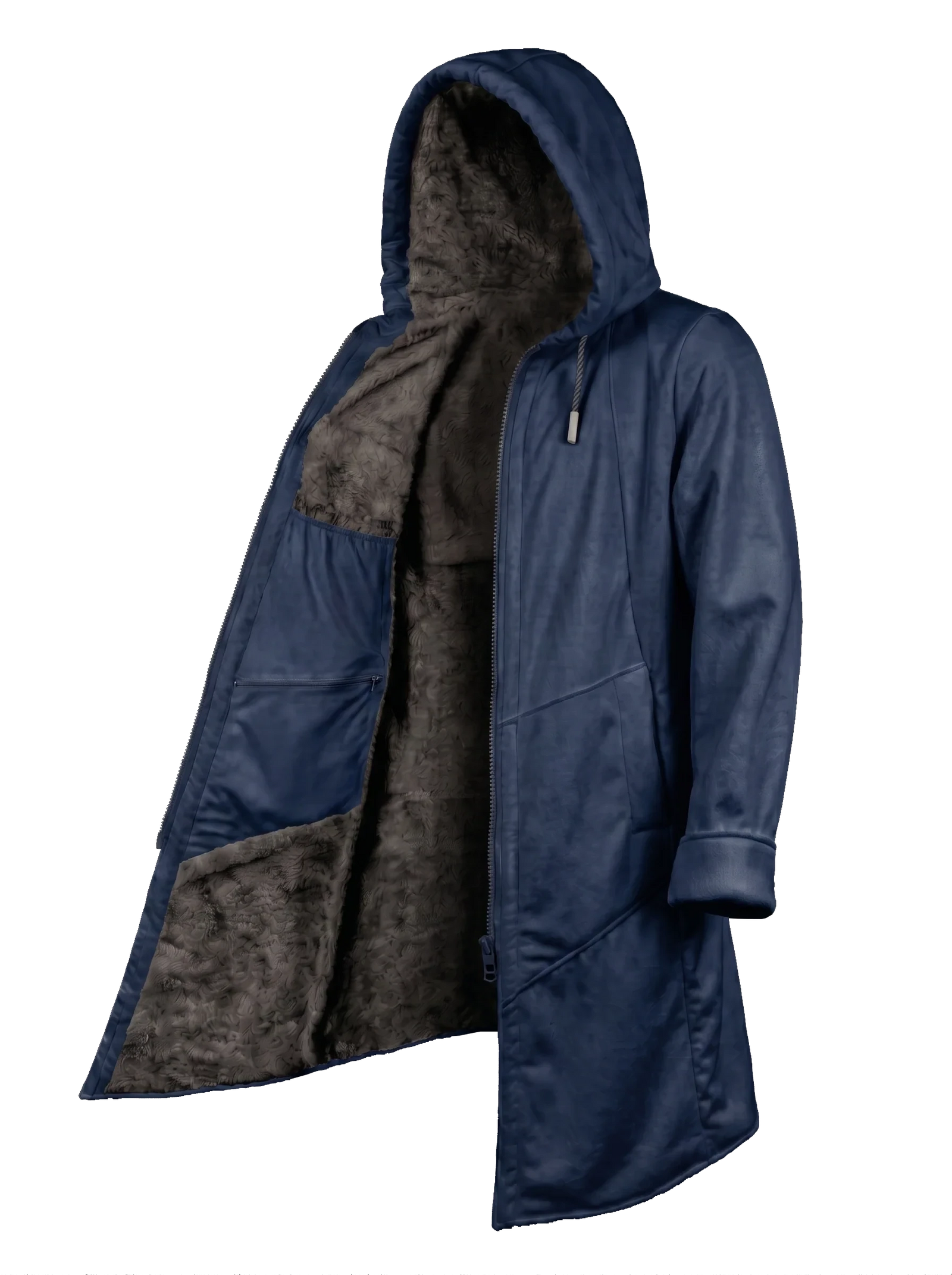 Night Navy Cyber Cloak Hooded pullover Electro Threads 