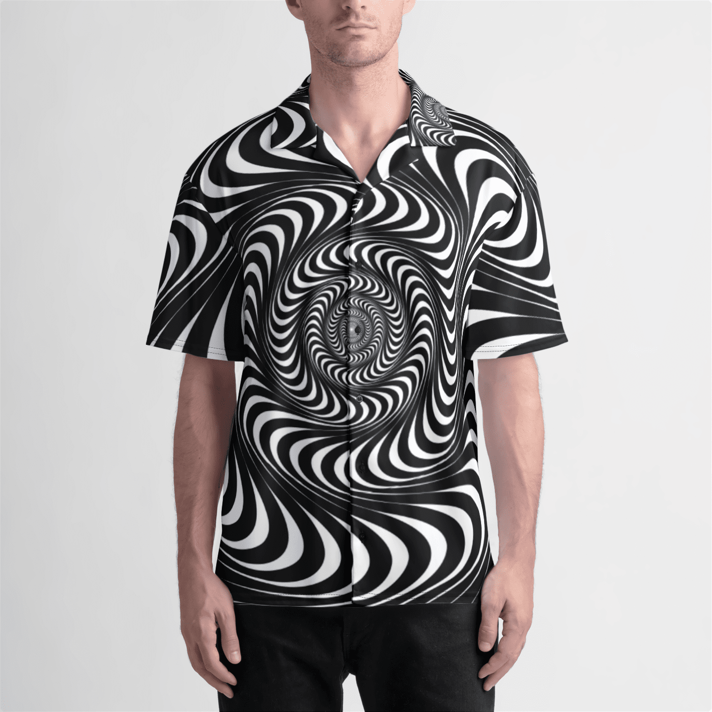 Optical Swirl Camp Shirt Electro Threads 