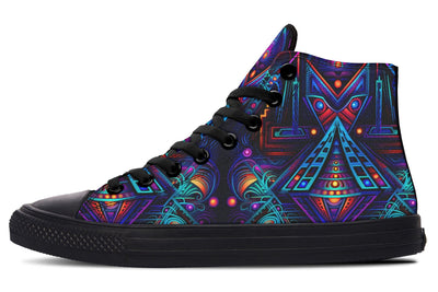 Pinball High Top Shoes Hightops Electro Threads Women's Hightops Black Sole US 5 / EU35.5