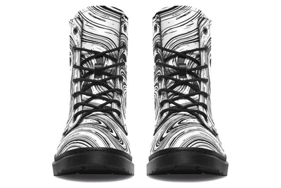 Retro Electro B W Combat Boots Boots YWF