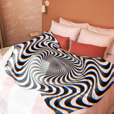 RGB IMPLOSION Sherpa blanket Electro Threads