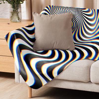 RGB IMPLOSION Sherpa blanket Electro Threads